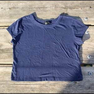 Navy Blue Crop Top